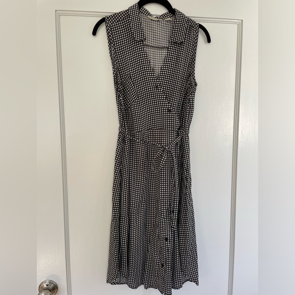 Anthropologie gingham shirt dress
